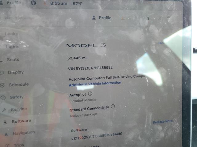 2023 TESLA MODEL 3 5YJ3E1EA7PF455932