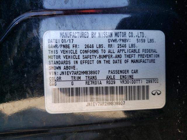 2017 INFINITI Q50 PREMIU JN1EV7AR2HM838907