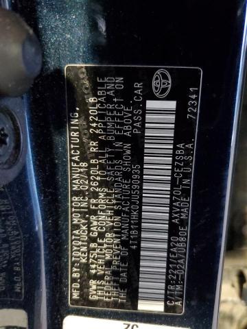 2018 TOYOTA CAMRY L 4T1B11HK0JU590935