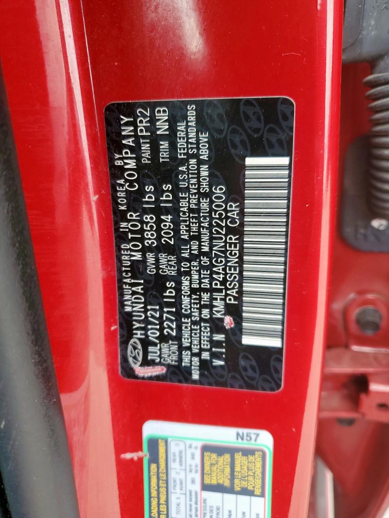 2022 HYUNDAI ELANTRA LI - KMHLP4AG7NU225006
