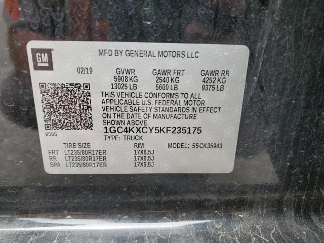 2019 CHEVROLET SILVERADO - 1GC4KXCY5KF235175