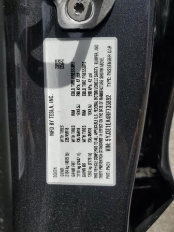 2024 TESLA MODEL 3 5YJ3E1EA4RF735892
