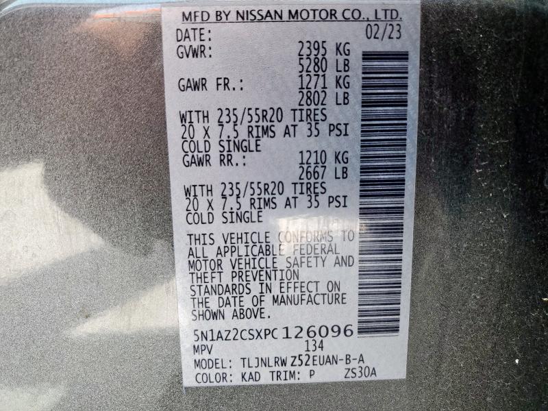2023 NISSAN MURANO SL 5N1AZ2CSXPC126096