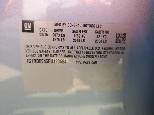 2015 CHEVROLET VOLT - 1G1RD6E45FU123684