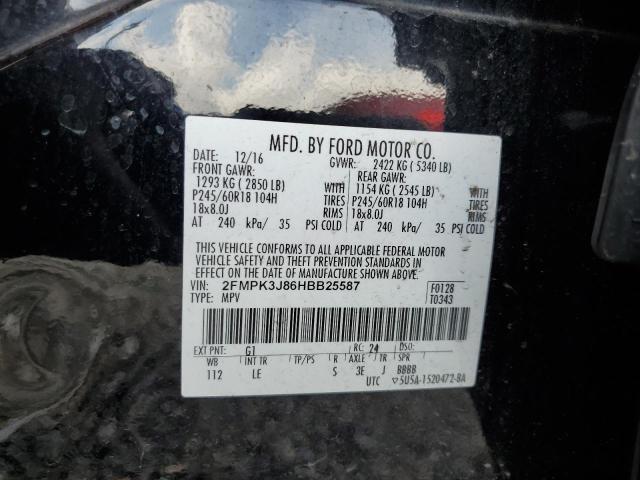 2017 FORD EDGE SEL 2FMPK3J86HBB25587