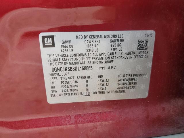 2016 CHEVROLET TRAX LS 3GNCJKSB8GL168865