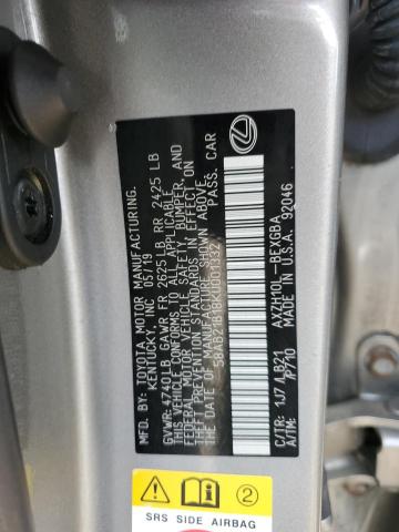 2019 LEXUS ES 300H 58AB21B18KU001332