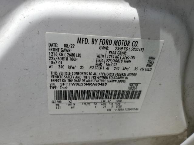 2022 FORD MAVERICK X - 3FTTW8E35NRA80495