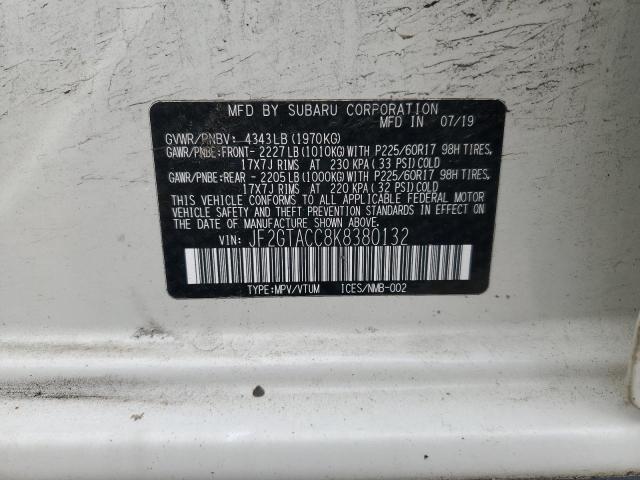 2019 SUBARU CROSSTREK - JF2GTACC8K8380132