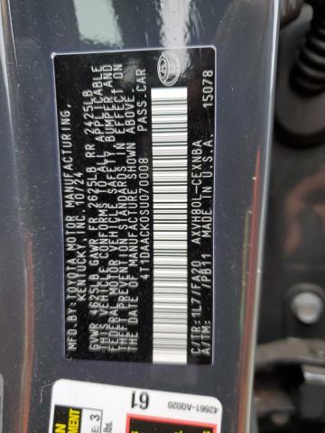 2025 TOYOTA CAMRY 4T1DAACK0SU070008