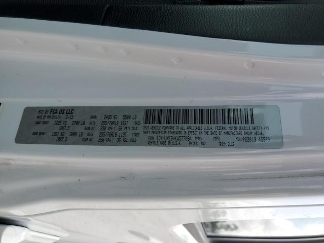 2019 JEEP WRANGLER U - 1C4HJXEG4KW577094