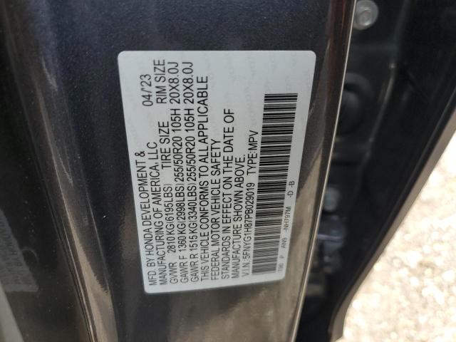2023 HONDA PILOT ELIT 5FNYG1H87PB029019