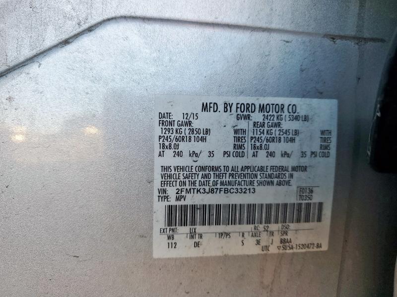 2015 FORD EDGE SEL - 2FMTK3J87FBC33213