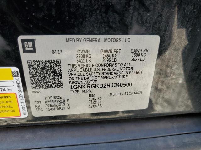2017 CHEVROLET TRAVERSE L - 1GNKRGKD2HJ340500