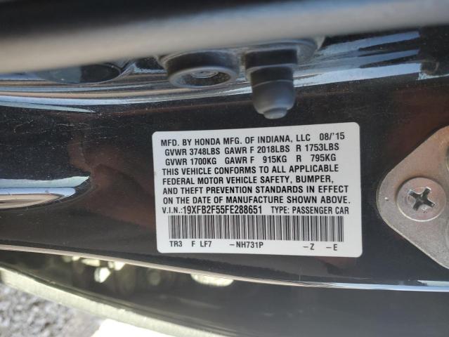 2015 HONDA CIVIC LX 19XFB2F55FE288651
