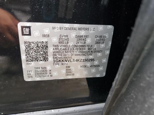 2019 GMC ACADIA ALL 1GKKNVLS4KZ150295