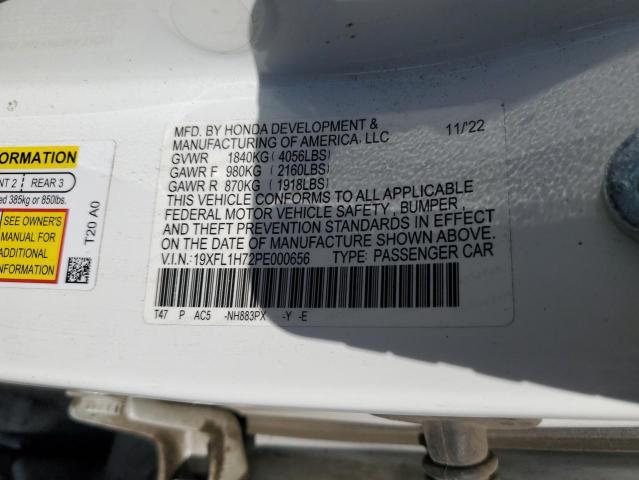 2023 HONDA CIVIC EXL - 19XFL1H72PE000656