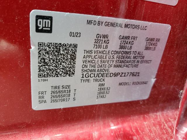 2023 CHEVROLET SILVERADO K1500 RST 1GCUDEED9PZ177621