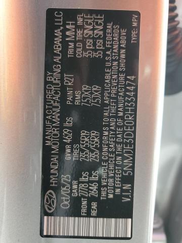 2024 HYUNDAI TUCSON LIM 5NMJE3DE0RH334474