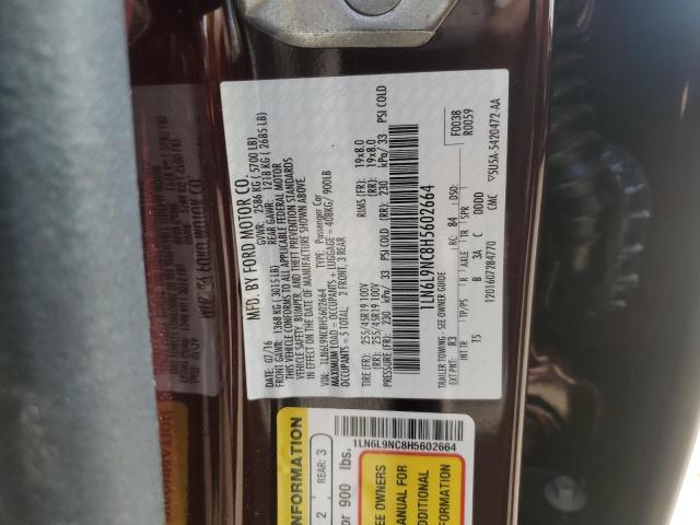 2017 LINCOLN CONTINENTA 1LN6L9NC8H5602664