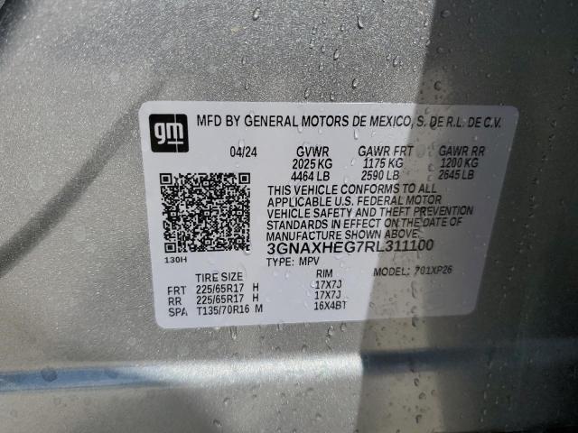 2024 CHEVROLET EQUINOX LS 3GNAXHEG7RL311100