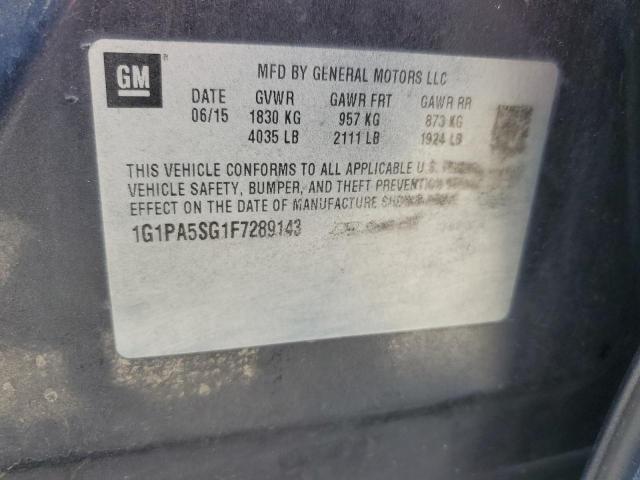 2015 CHEVROLET CRUZE LS - 1G1PA5SG1F7289143