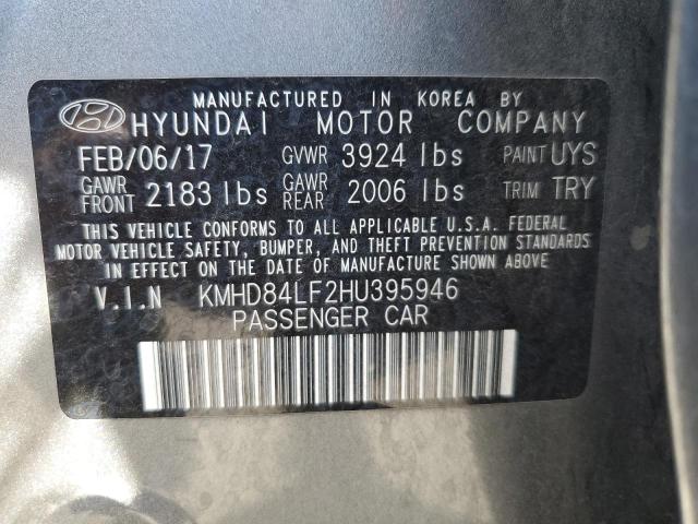 2017 HYUNDAI ELANTRA SE - KMHD84LF2HU395946