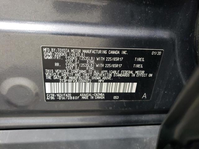2020 TOYOTA RAV4 XLE - 2T3P1RFV3LC094072