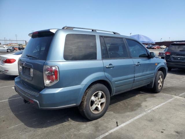 HONDA PILOT EXL 2007 blue  gas 5FNYF285X7B020443 photo #4