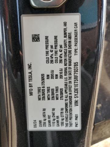 2024 TESLA MODEL 3 5YJ3E1ET5RF793785