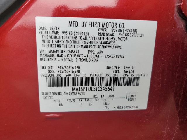 2018 FORD ECOSPORT S - MAJ6P1UL3JC245641