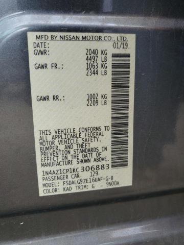 2019 NISSAN LEAF S 1N4AZ1CP1KC306883
