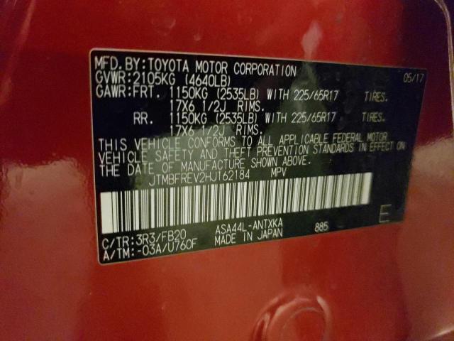 2017 TOYOTA RAV4 LE - JTMBFREV2HJ162184