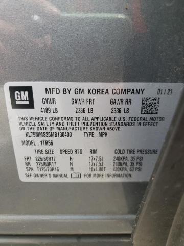 2021 CHEVROLET TRAILBLAZE KL79MMS25MB130400