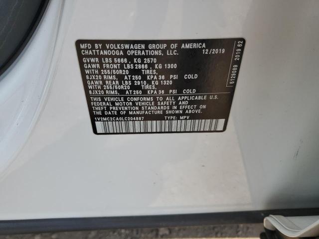 2020 VOLKSWAGEN ATLAS CROS 1V2MC2CA0LC204887