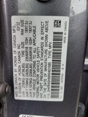2022 HONDA CR-V EX 2HKRW2H56NH631685