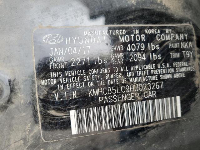 2017 HYUNDAI IONIQ LIMI KMHC85LC9HU023267
