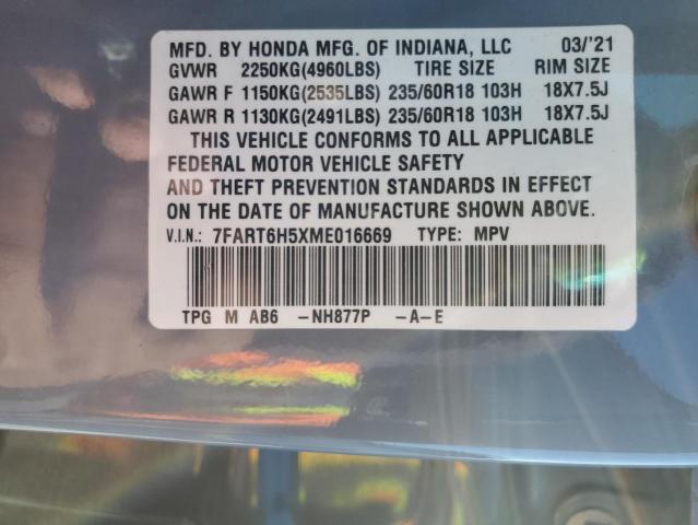 2021 HONDA CR-V EX - 7FART6H5XME016669