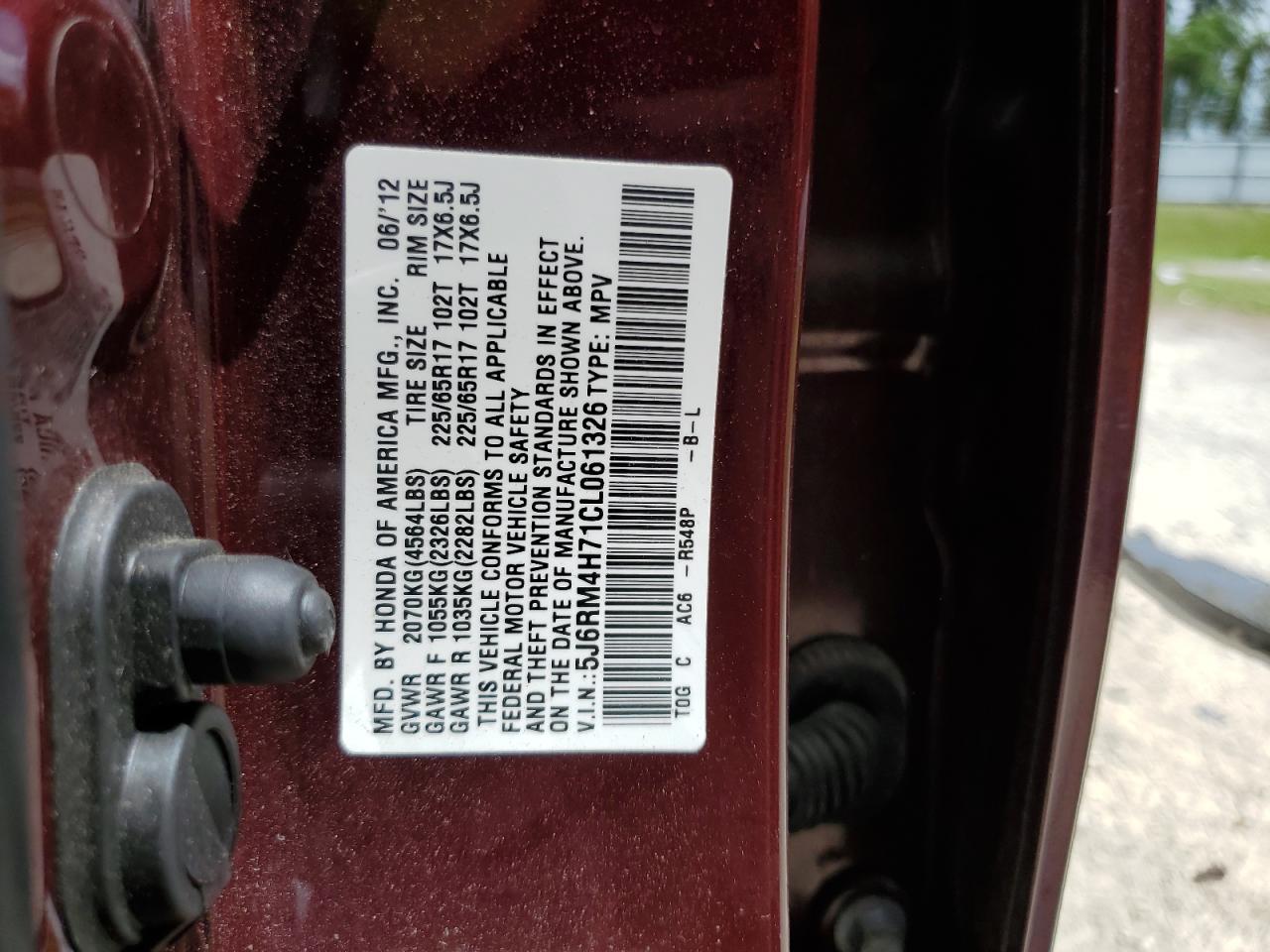 Honda Cr-v exl 2012