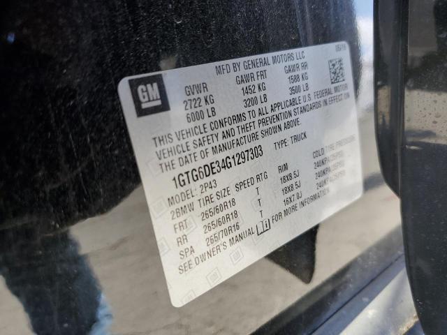 2016 GMC CANYON SLT 1GTG6DE34G1297303