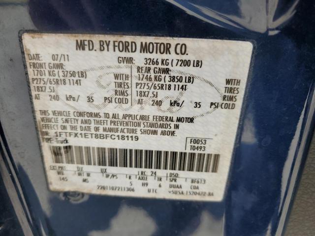 2011 FORD F150 SUPER - 1FTFX1ET8BFC18119