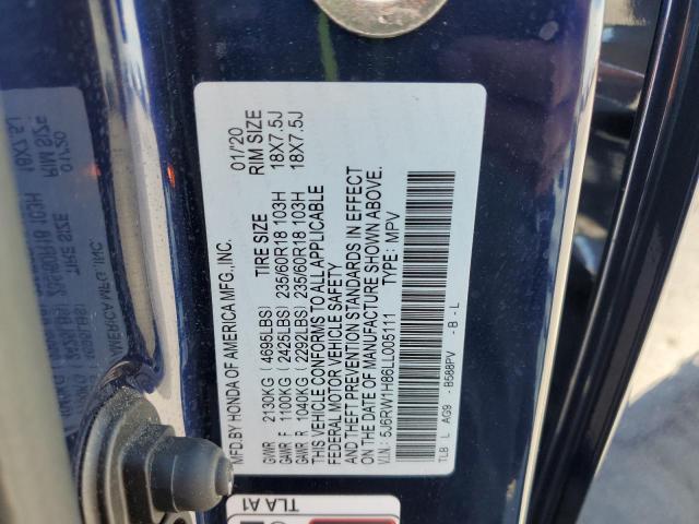 2020 HONDA CR-V EXL - 5J6RW1H86LL005111