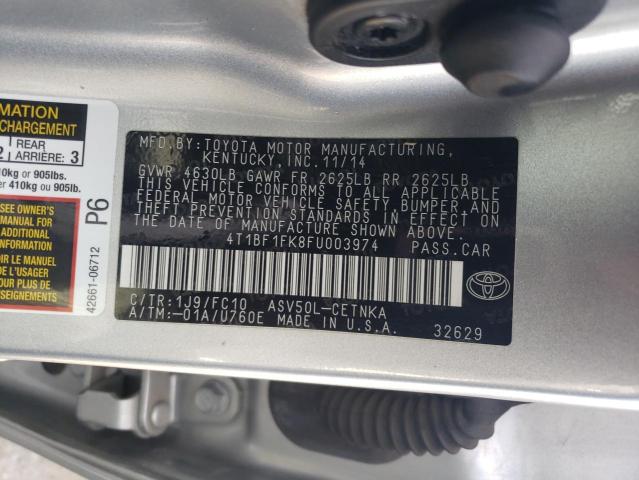 2015 TOYOTA CAMRY LE - 4T1BF1FK8FU003974
