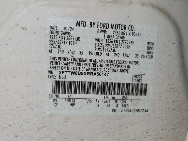 2024 FORD MAVERICK X 3FTTW8B9XRRA50147