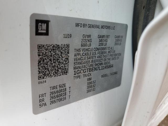 2020 CHEVROLET COLORADO - 1GCGTBEN7L1145864