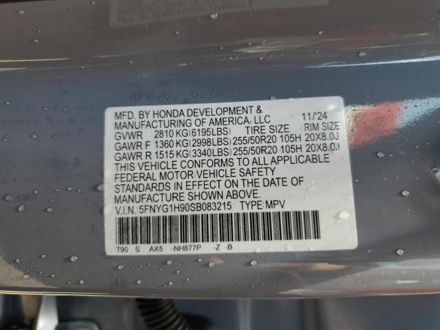 2025 HONDA PILOT BLAC 5FNYG1H90SB083215