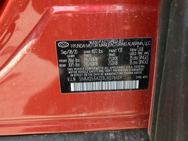 2020 HYUNDAI SANTA FE L 5NMS53AD3LH276139