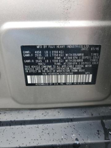 2016 SUBARU OUTBACK 4S4BSENC5G3204140