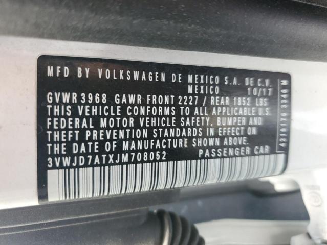 2018 VOLKSWAGEN BEETLE SE 3VWJD7ATXJM708052