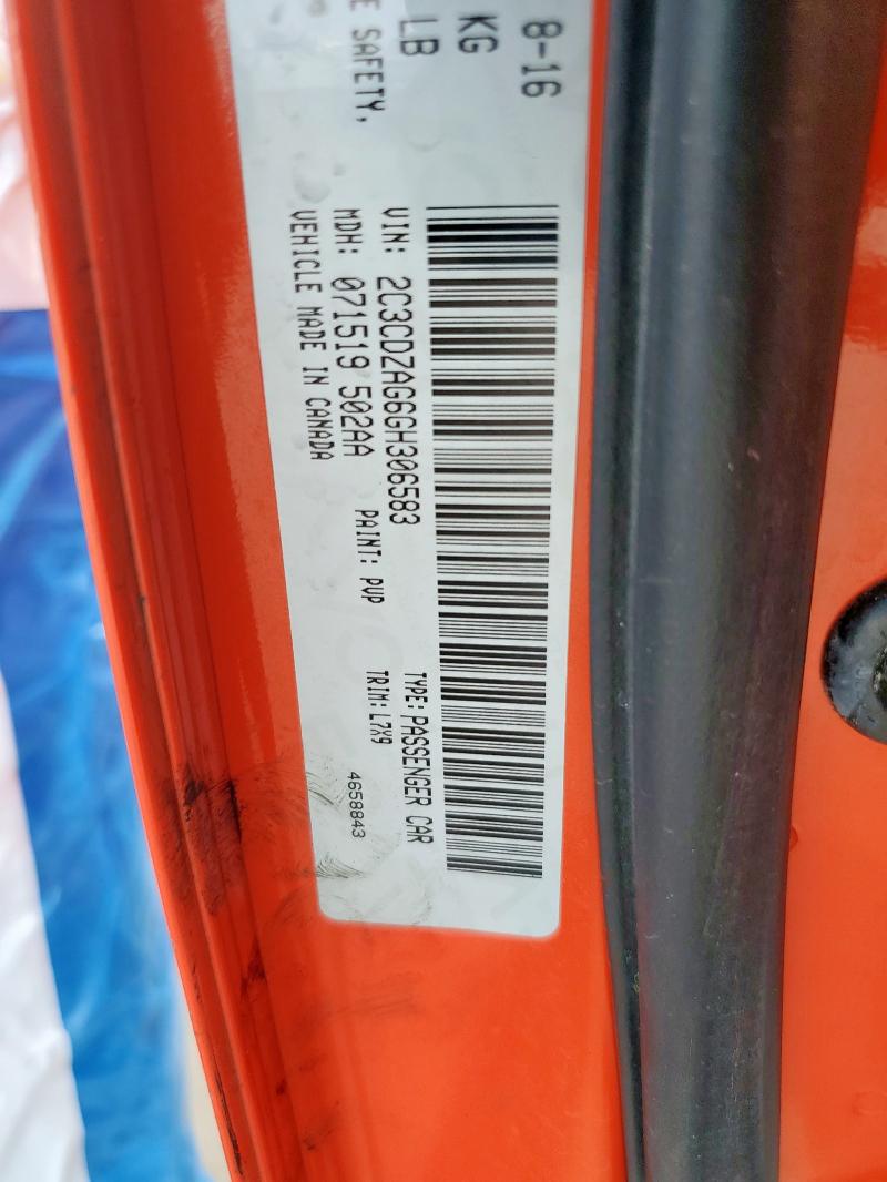 2016 DODGE CHALLENGER - 2C3CDZAG6GH306583